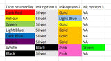 Healer's Dice 2.0 Rainbow Edition 2 set: choose your color and inking